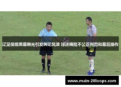 辽足保级黑幕曝光引发舆论风波 球迷痛批不公正判罚和幕后操作 辽足保级黑幕曝光引发舆论风波 球迷痛批不公正判罚和幕后操作